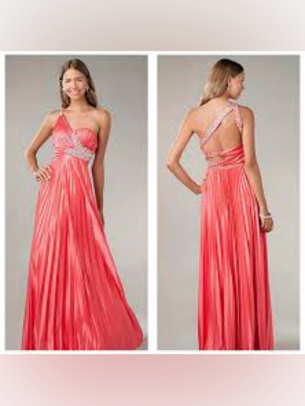 Sequin hearts women’s sequined one strapped pleated masquerade dress